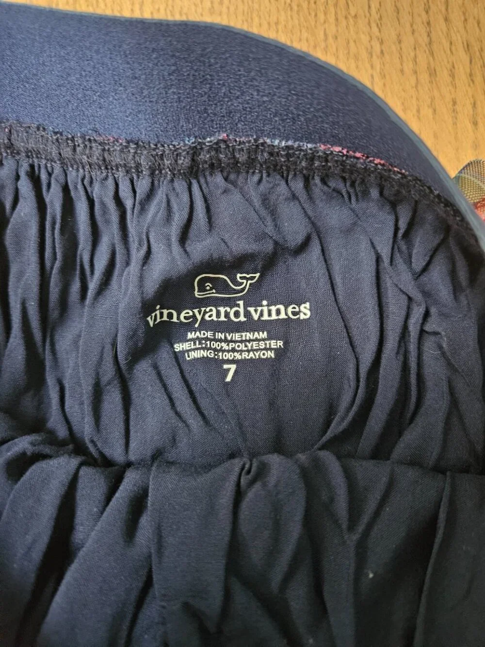 Vineyard Vines Girls Tartan Plaid Tiered Tulle Skirt Holiday Size 7 Navy Red